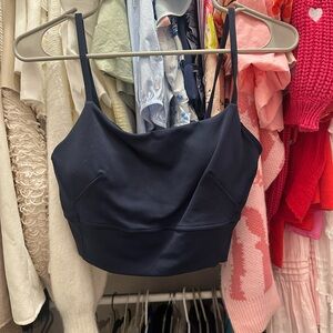 navy lululemon wunder train strapping tank top